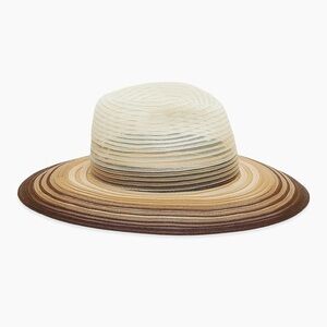 Eugenia Kim Multitone Striped Hat - Cream and Brown